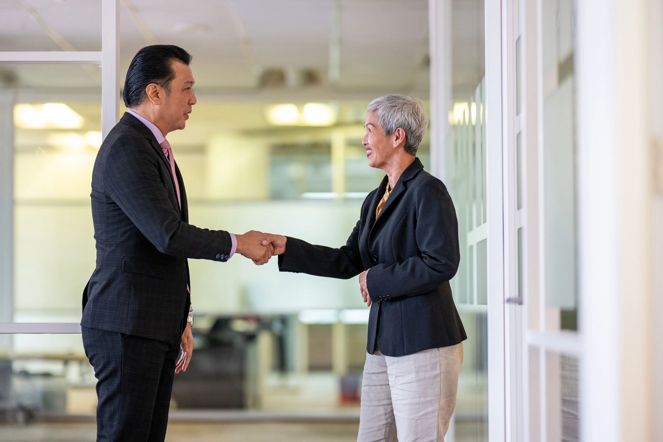 happy business client testimonial