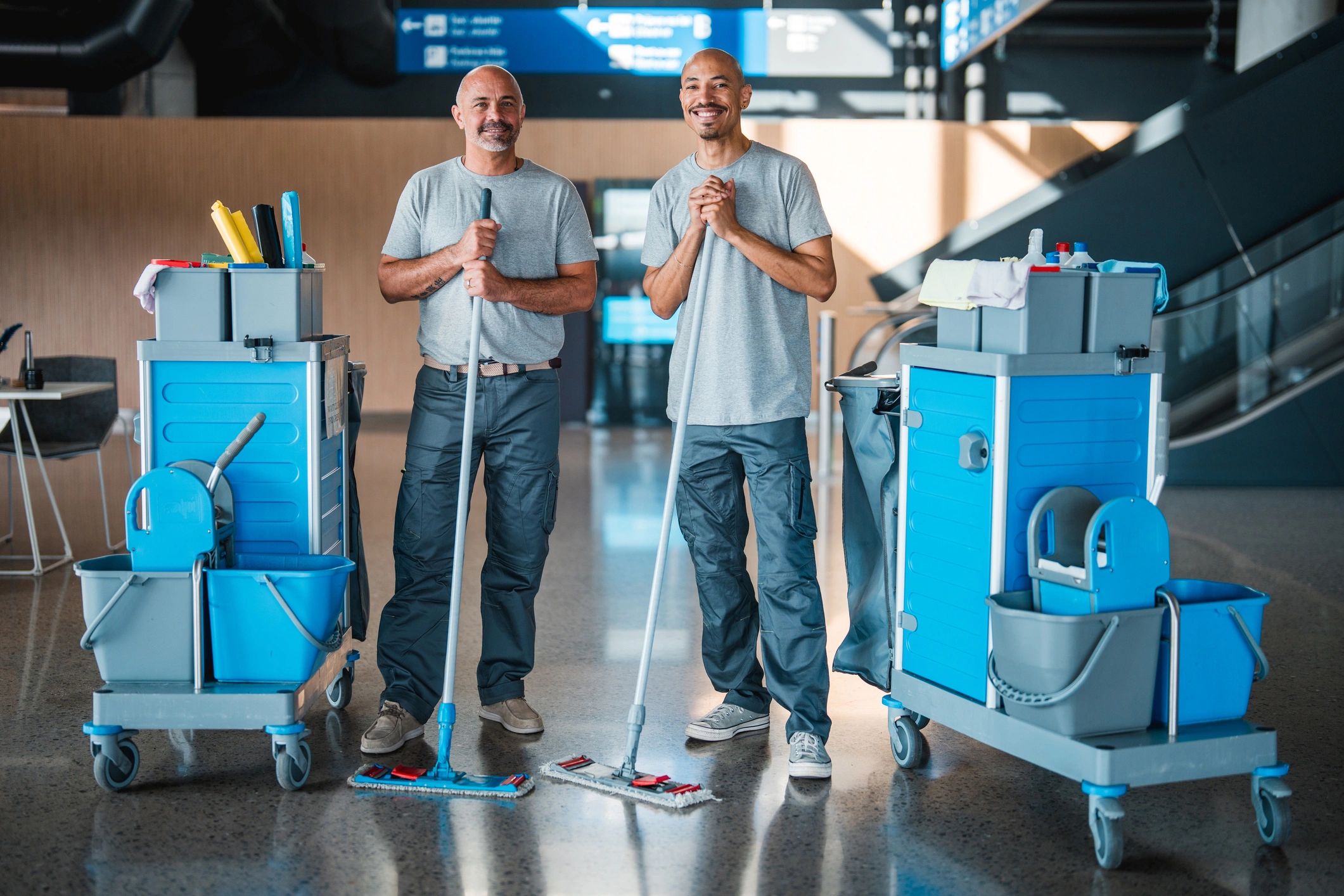 corporate cleaning team